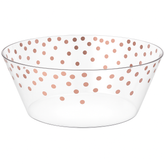 Elegant Rose Gold Dots Plastic Serving Bowl